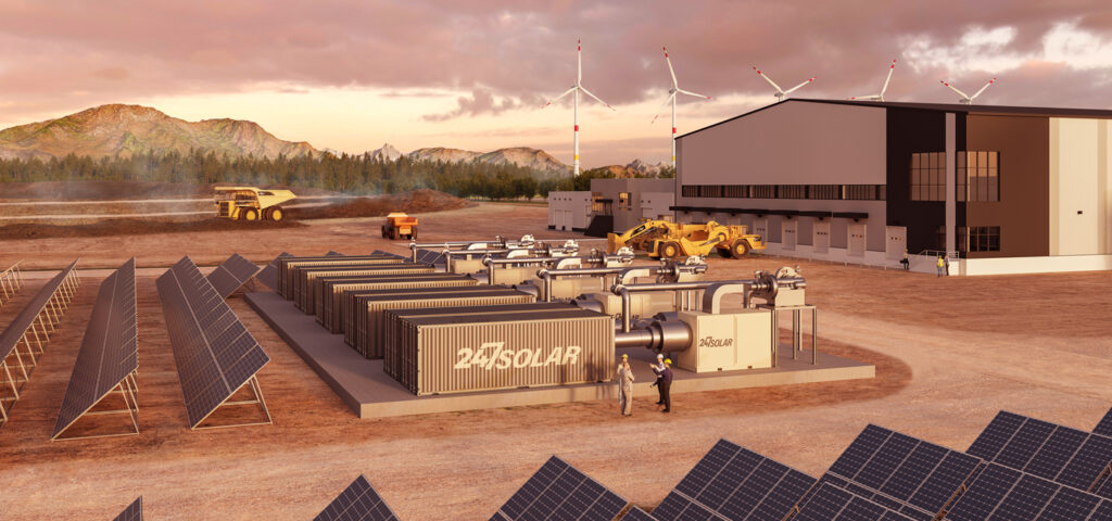 artists rendering of 247Solar HeatStore thermal storage system