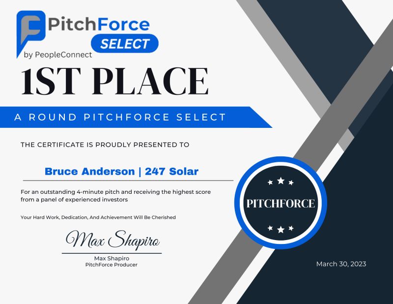 PitchForce Series A Select Award