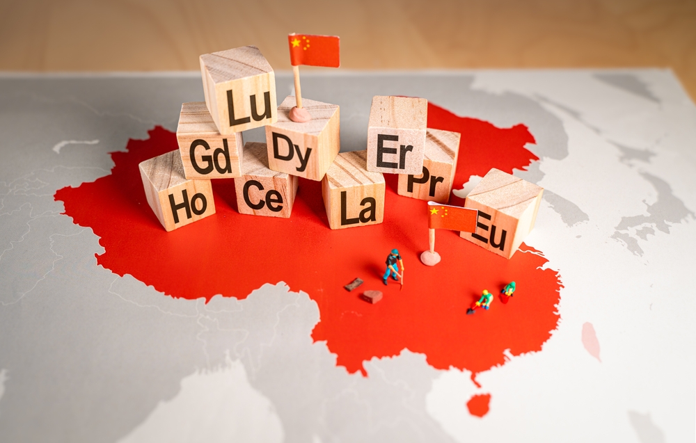 Rare Earth Elements Over A Map Of China | geopolitics and mining