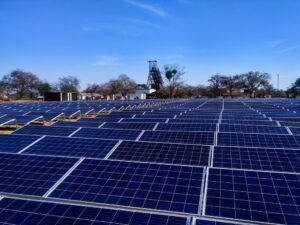 A,Hybrid,Solar,Power,Plant at a gold mine in Zimbabwe