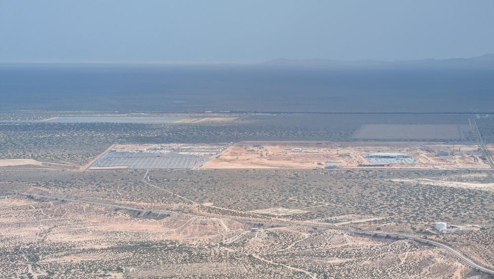 Aerial view of Project Jupiter construction site in Santa Teresa, New Mexico