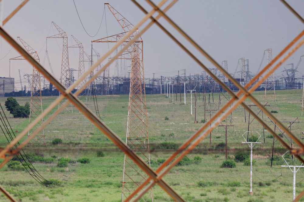 Eskom powerline network in South Africa